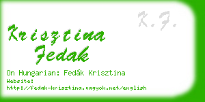 krisztina fedak business card